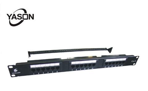 UTP Cat.6 Patch Panel, 18 Port, Dual Use IDC, with Back Bar