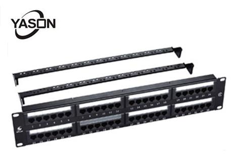 UTP Cat.6 Patch Panel, 48 Port, LSA&110 Dual Use IDC, with Back Bar